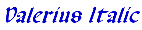 Valerius Italic الخط